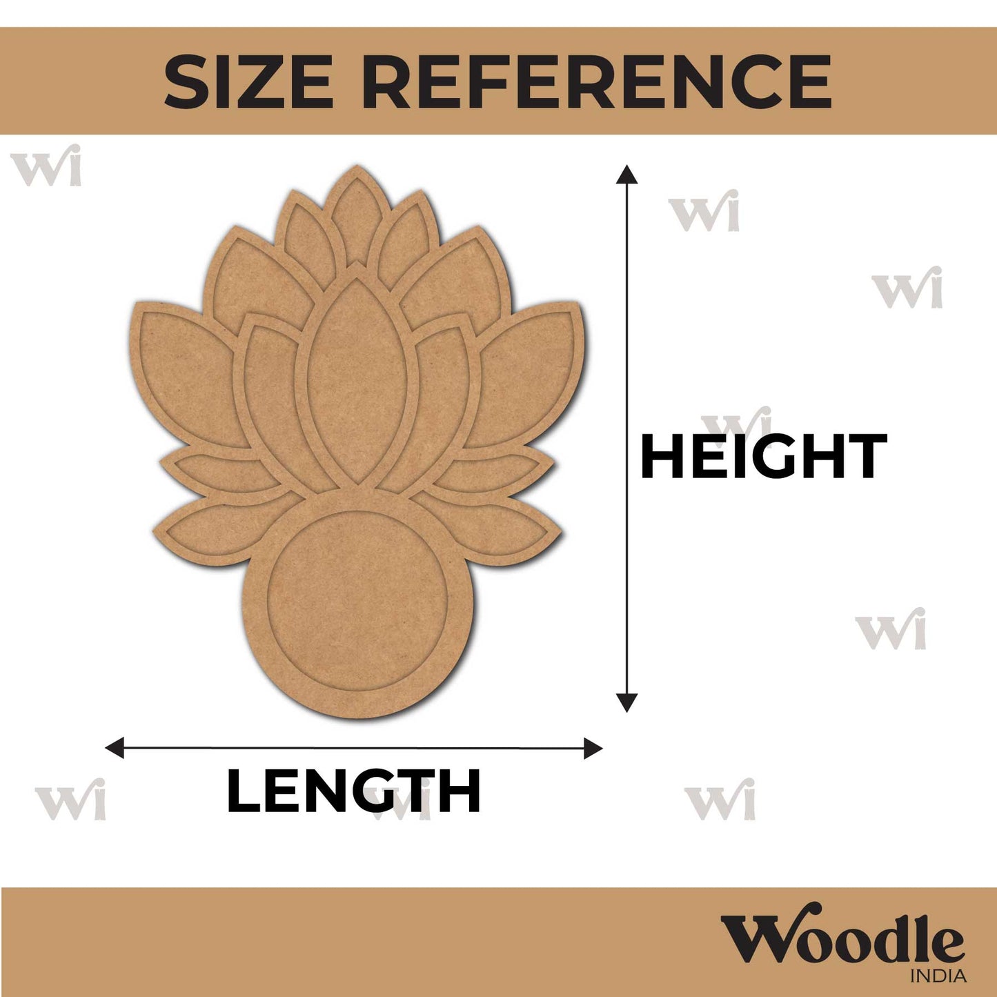 Lotus Diya Tealight Holder MDF Design 23