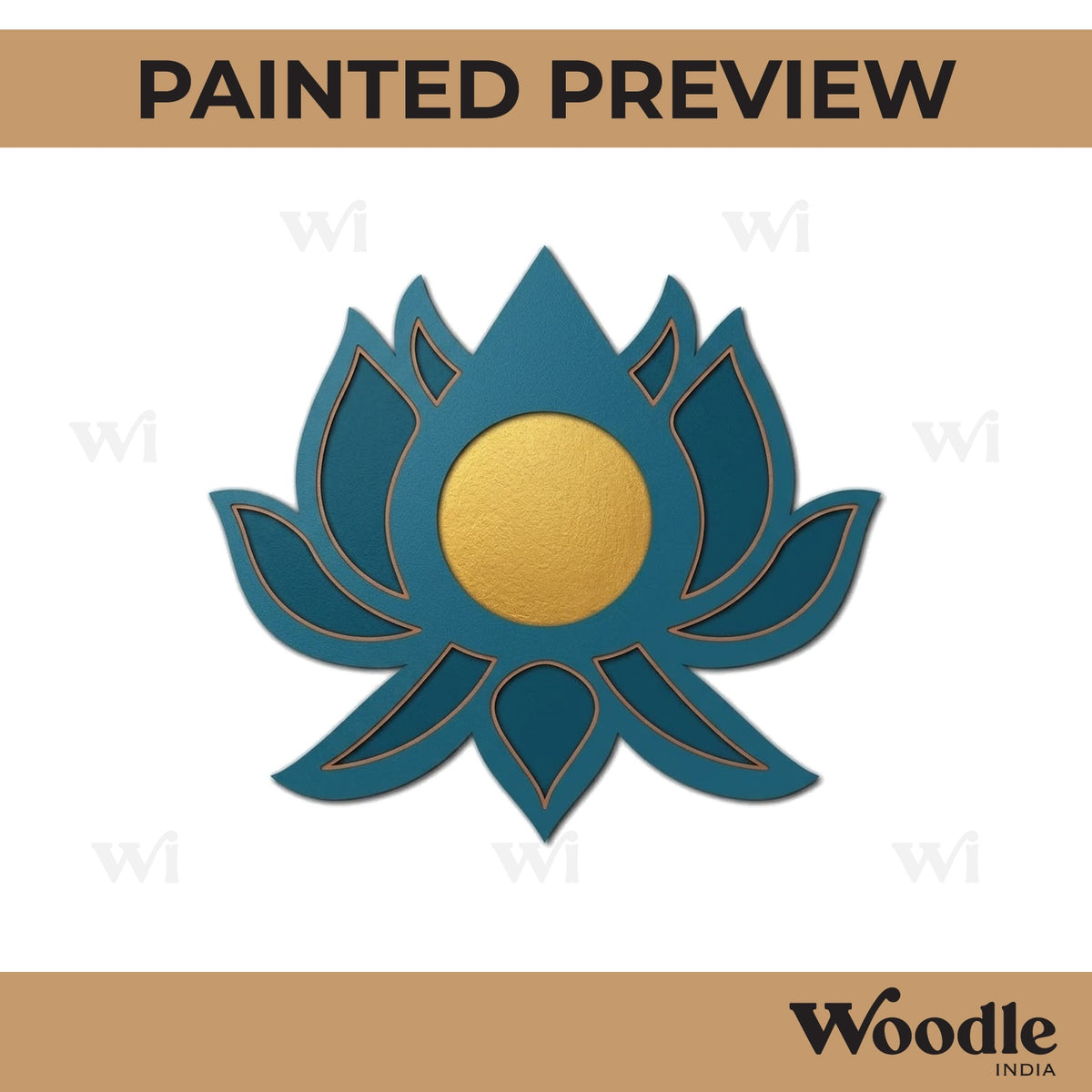 Lotus Diya Tealight Holder MDF Design 4