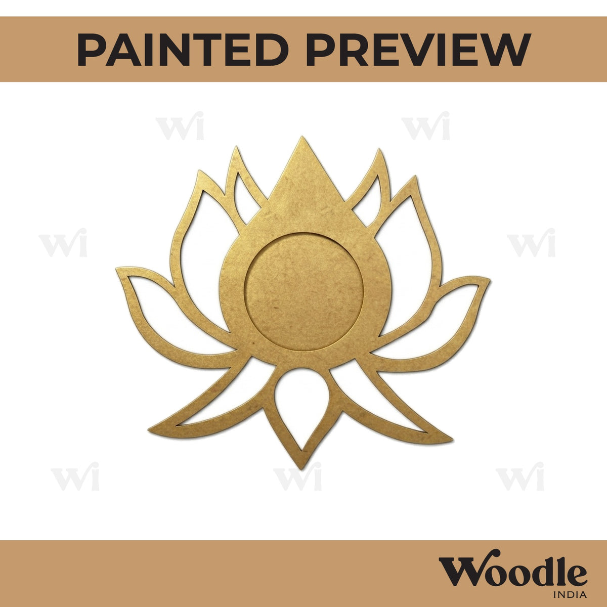Lotus Diya Tealight Holder MDF Design 6