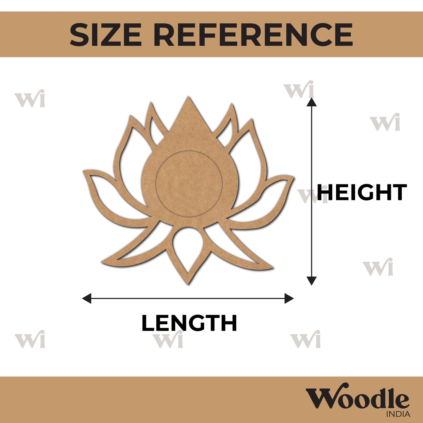 Lotus Diya Tealight Holder MDF Design 6