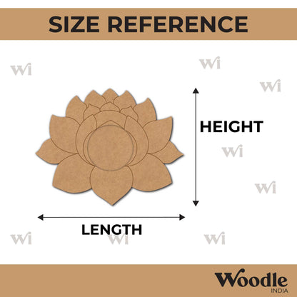 Lotus Diya Tealight Holder Pre Marked MDF Design 10