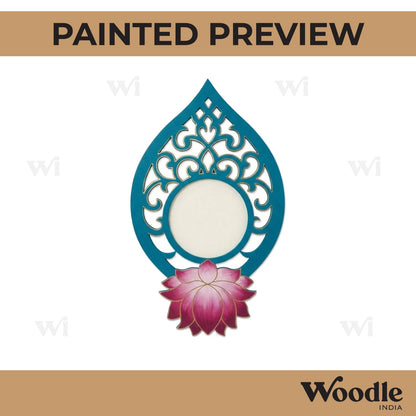 Lotus Diya Tealight Holder Pre Marked MDF Design 11