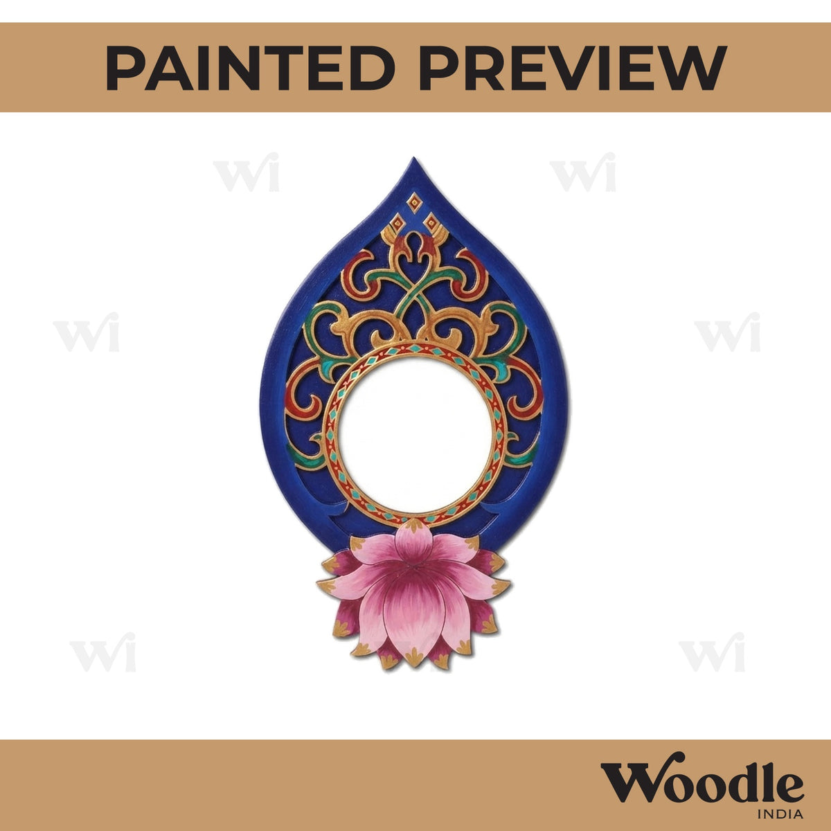 Lotus Diya Tealight Holder Pre Marked MDF Design 12