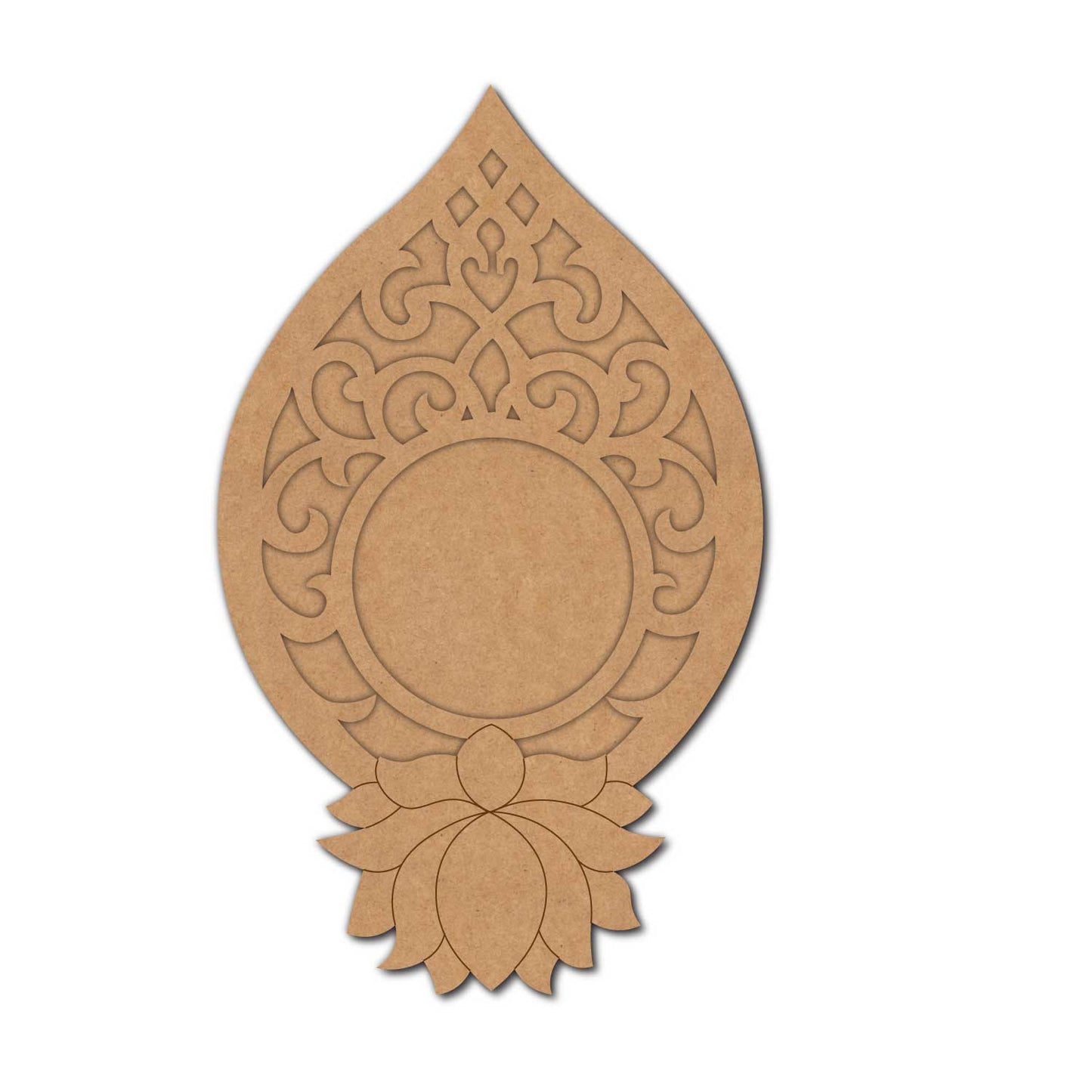 Lotus Diya Tealight Holder Pre Marked MDF Design 12
