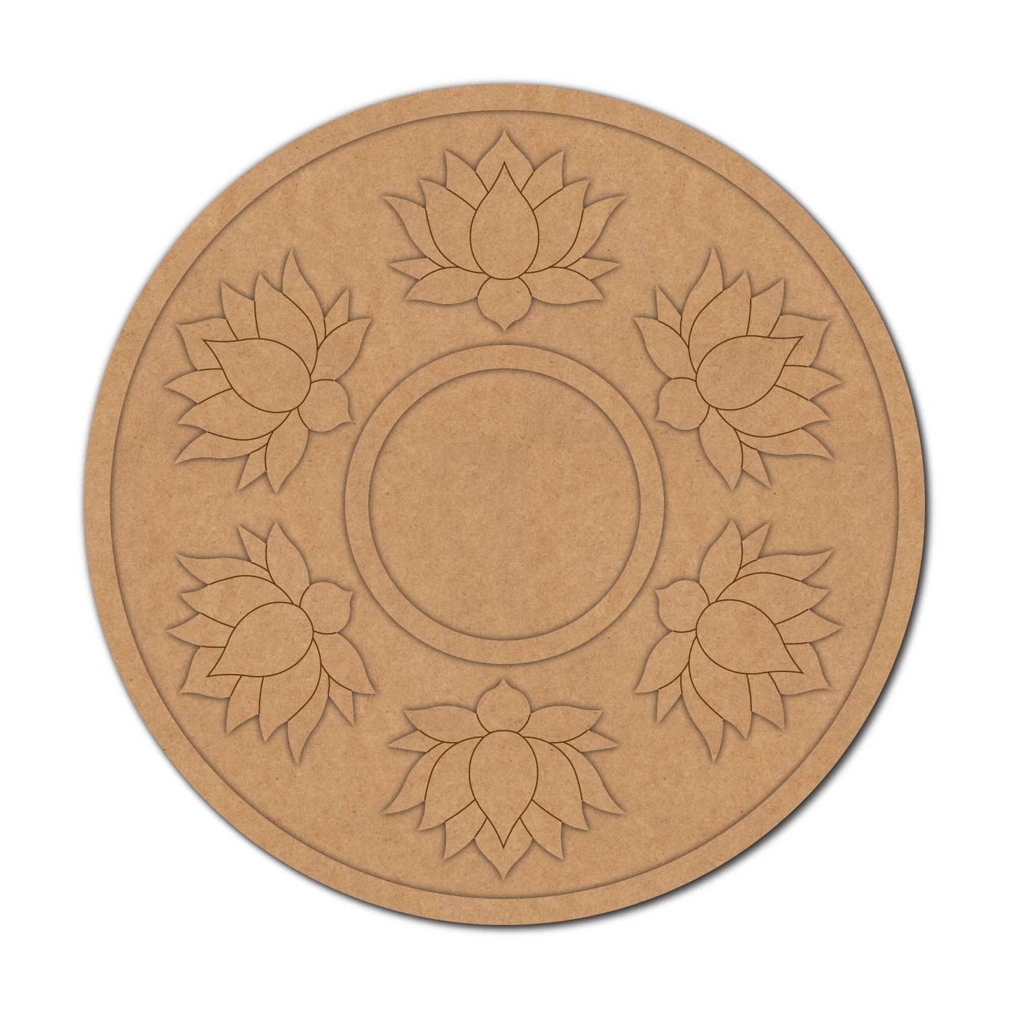 Lotus Diya Tealight Holder Pre Marked MDF Design 13