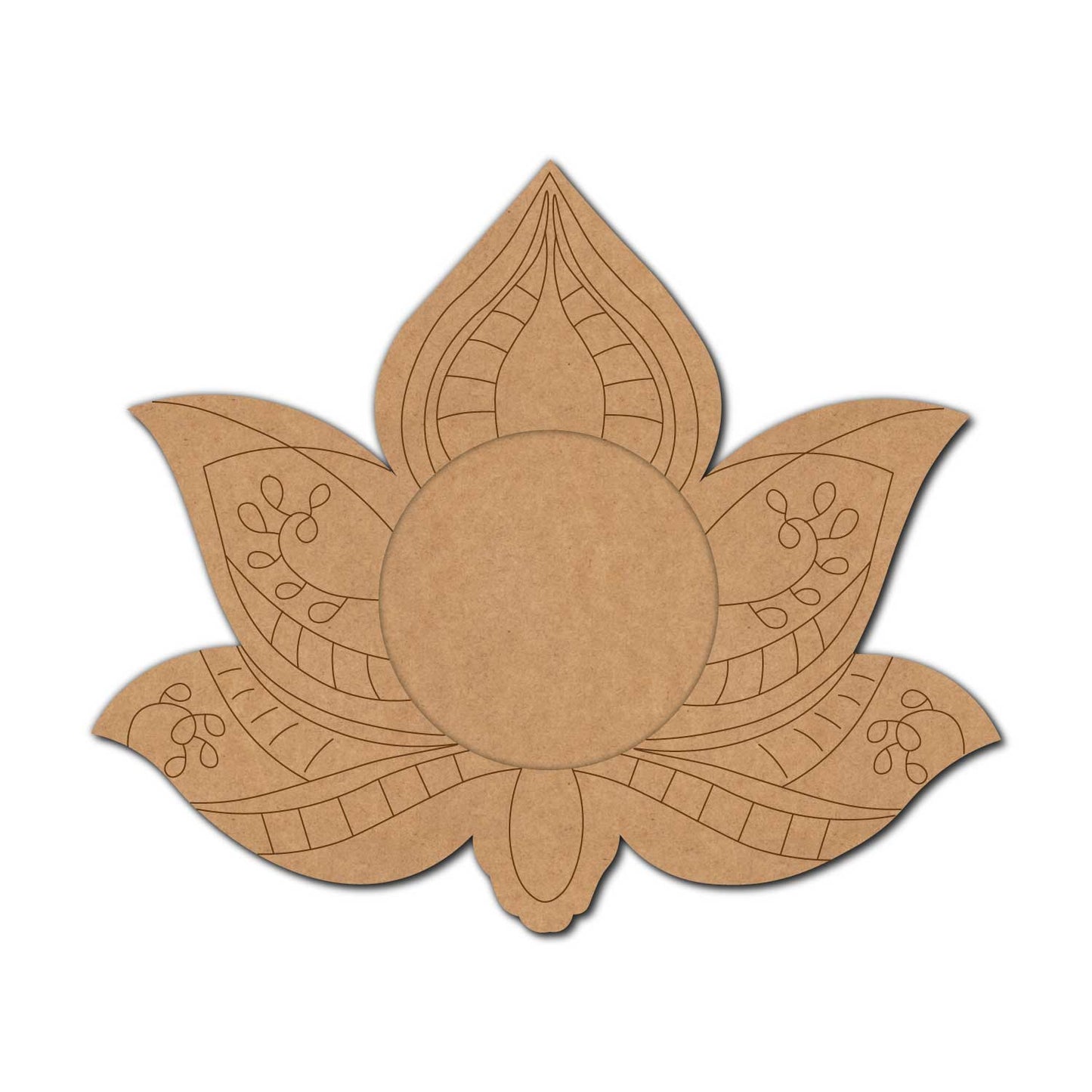 Lotus Diya Tealight Holder Pre Marked MDF Design 16
