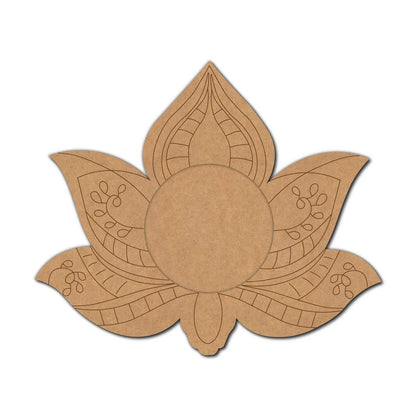 Lotus Diya Tealight Holder Pre Marked MDF Design 16