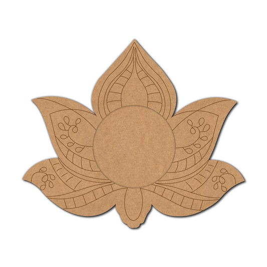 Lotus Diya Tealight Holder Pre Marked MDF Design 16