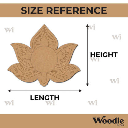Lotus Diya Tealight Holder Pre Marked MDF Design 16