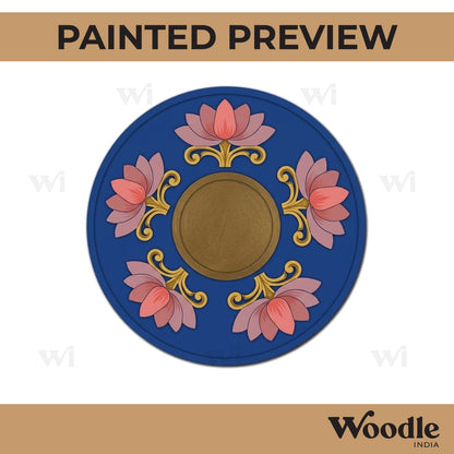 Lotus Diya Tealight Holder Pre Marked MDF Design 17