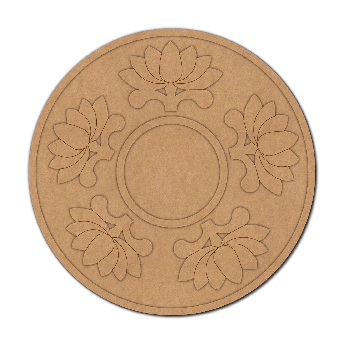 Lotus Diya Tealight Holder Pre Marked MDF Design 17