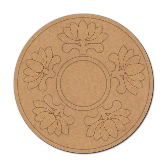 Lotus Diya Tealight Holder Pre Marked MDF Design 17