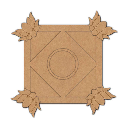 Lotus Diya Tealight Holder Pre Marked MDF Design 18