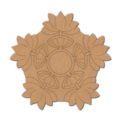 Lotus Diya Tealight Holder Pre Marked MDF Design 20