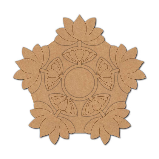 Lotus Diya Tealight Holder Pre Marked MDF Design 20