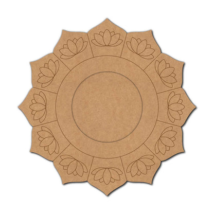 Lotus Diya Tealight Holder Pre Marked MDF Design 6