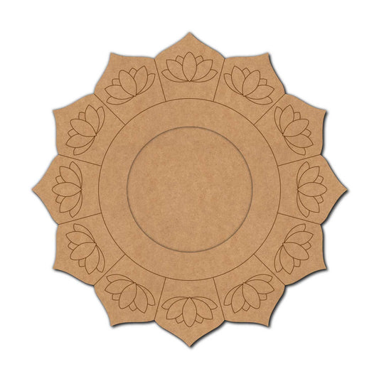 Lotus Diya Tealight Holder Pre Marked MDF Design 6