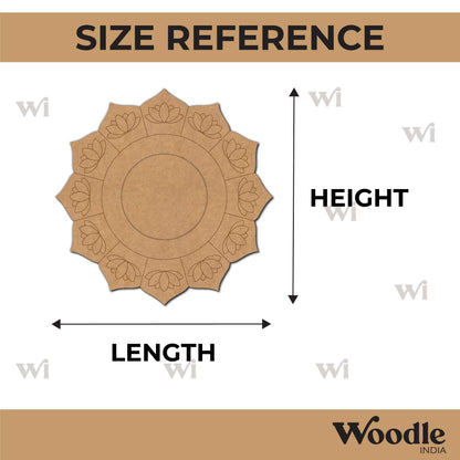 Lotus Diya Tealight Holder Pre Marked MDF Design 6