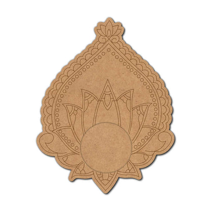 Lotus Diya Tealight Holder Pre Marked MDF Design 8