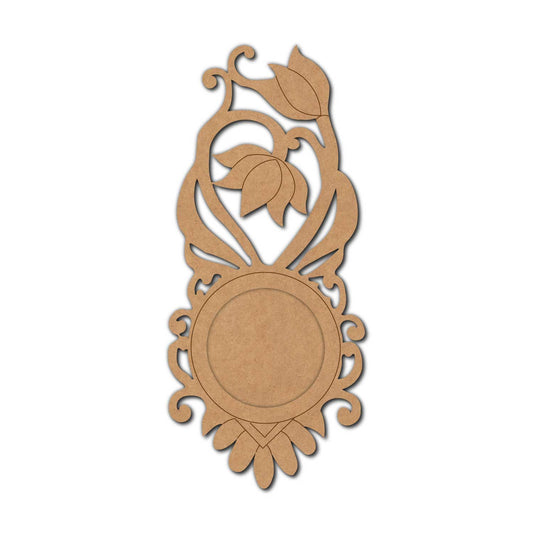 Lotus Floral Diya Tealight Holder Pre Marked MDF Design 1