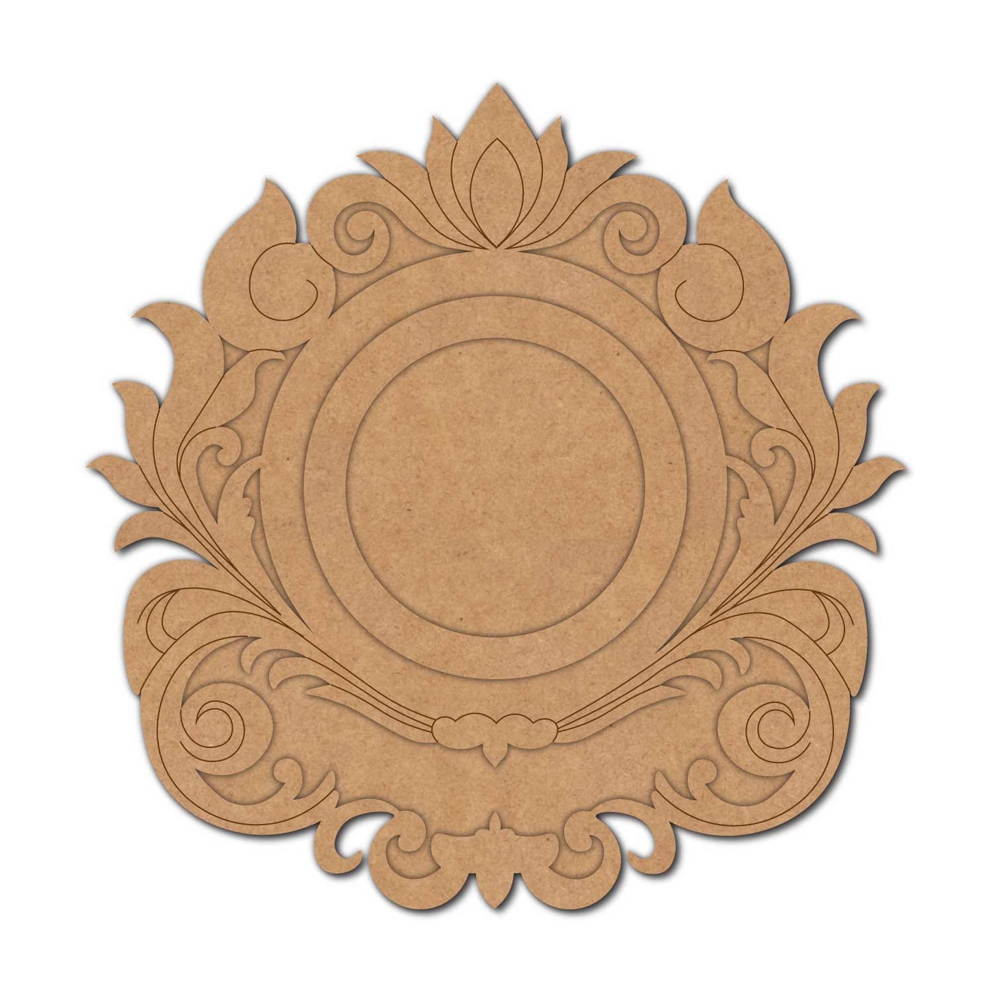 Lotus Floral Diya Tealight Holder Pre Marked MDF Design 2