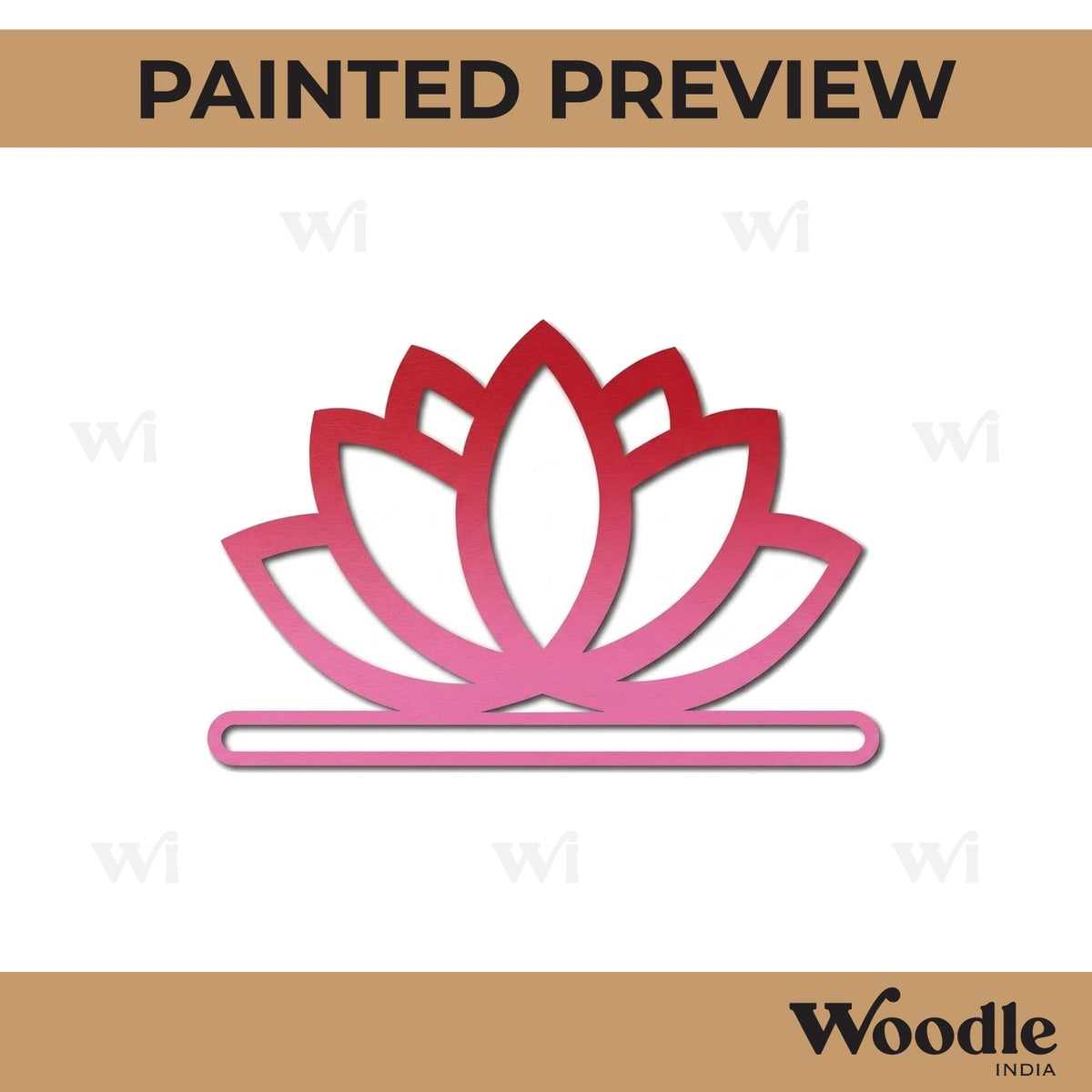 Lotus Hanging Cutout MDF Design 2