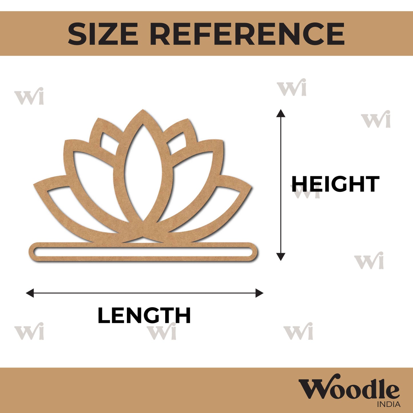 Lotus Hanging Cutout MDF Design 2