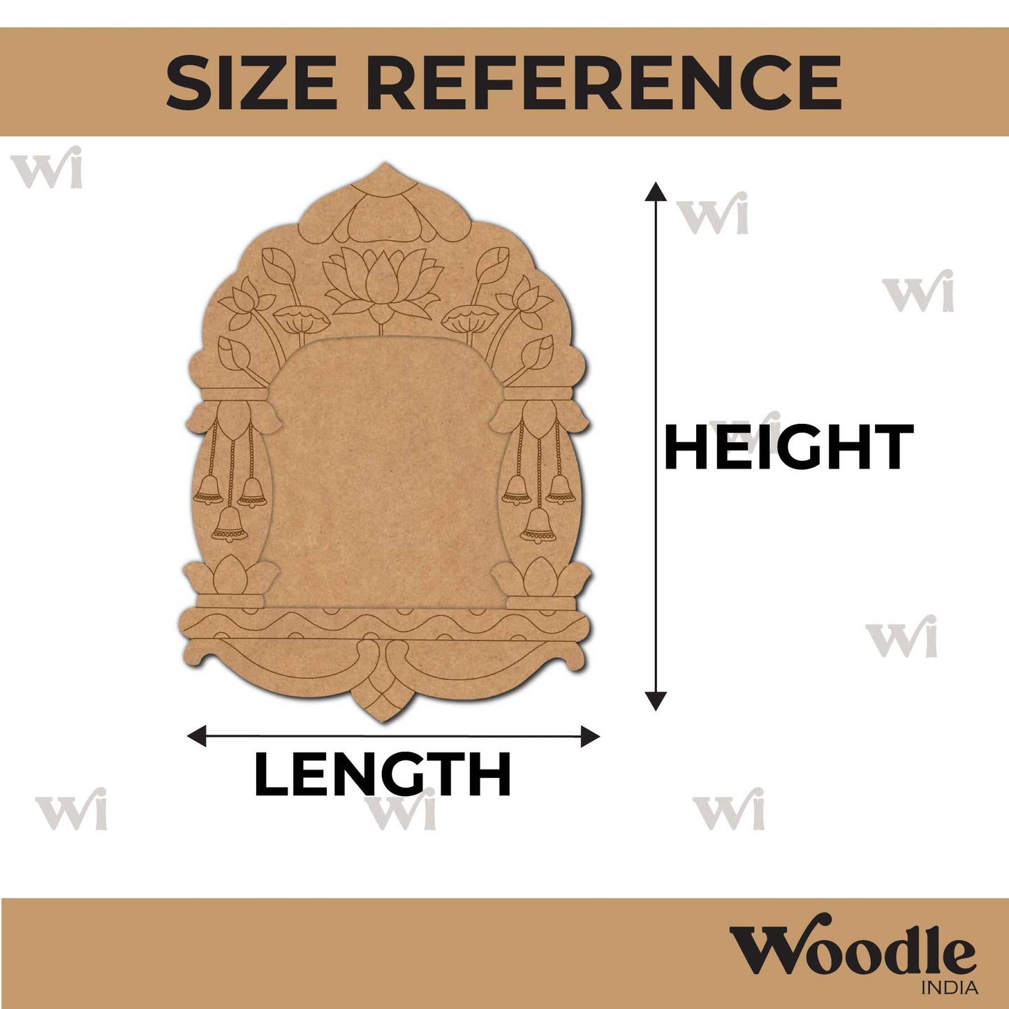 Lotus Jharokha Pre Marked MDF Design 3