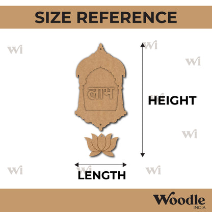 Lotus Jharokha Shubh Labh Base MDF Design 1