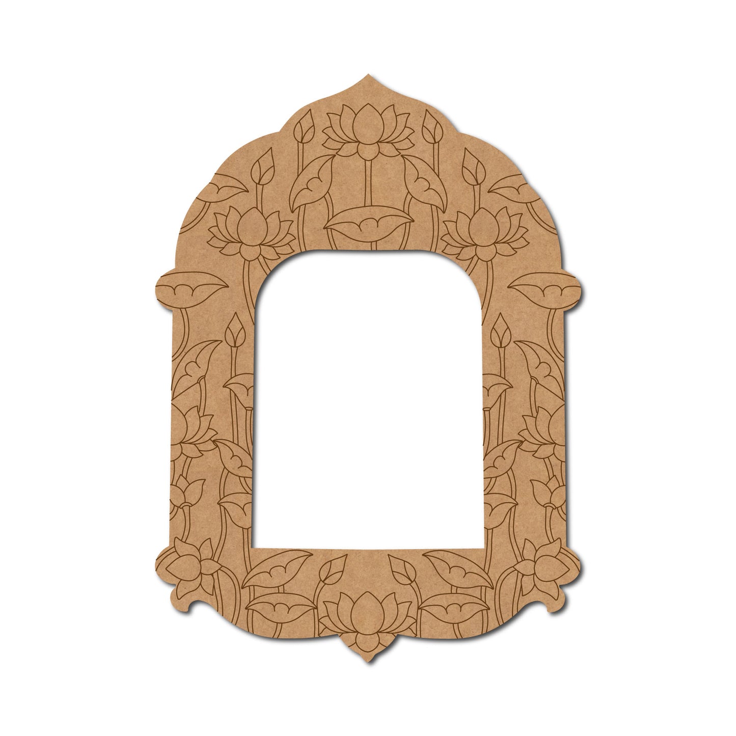 Lotus Jharokha Window Pre Marked MDF Design 1