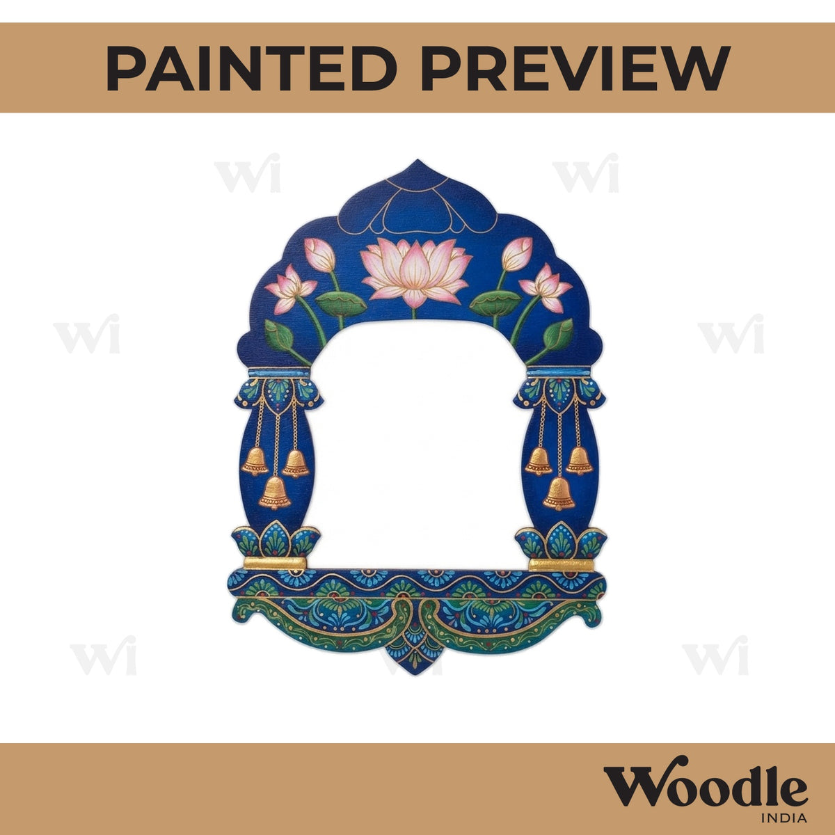 Lotus Jharokha Window Pre Marked MDF Design 2