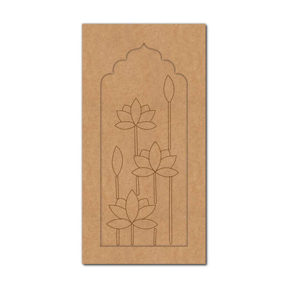 Lotus Long Jharokha Pre Marked MDF Design 1