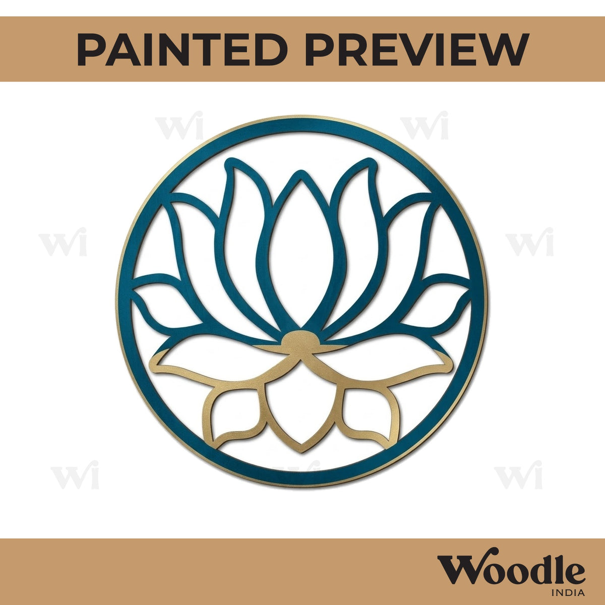 Lotus Macrame Round Cutout MDF Design 1