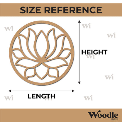 Lotus Macrame Round Cutout MDF Design 1