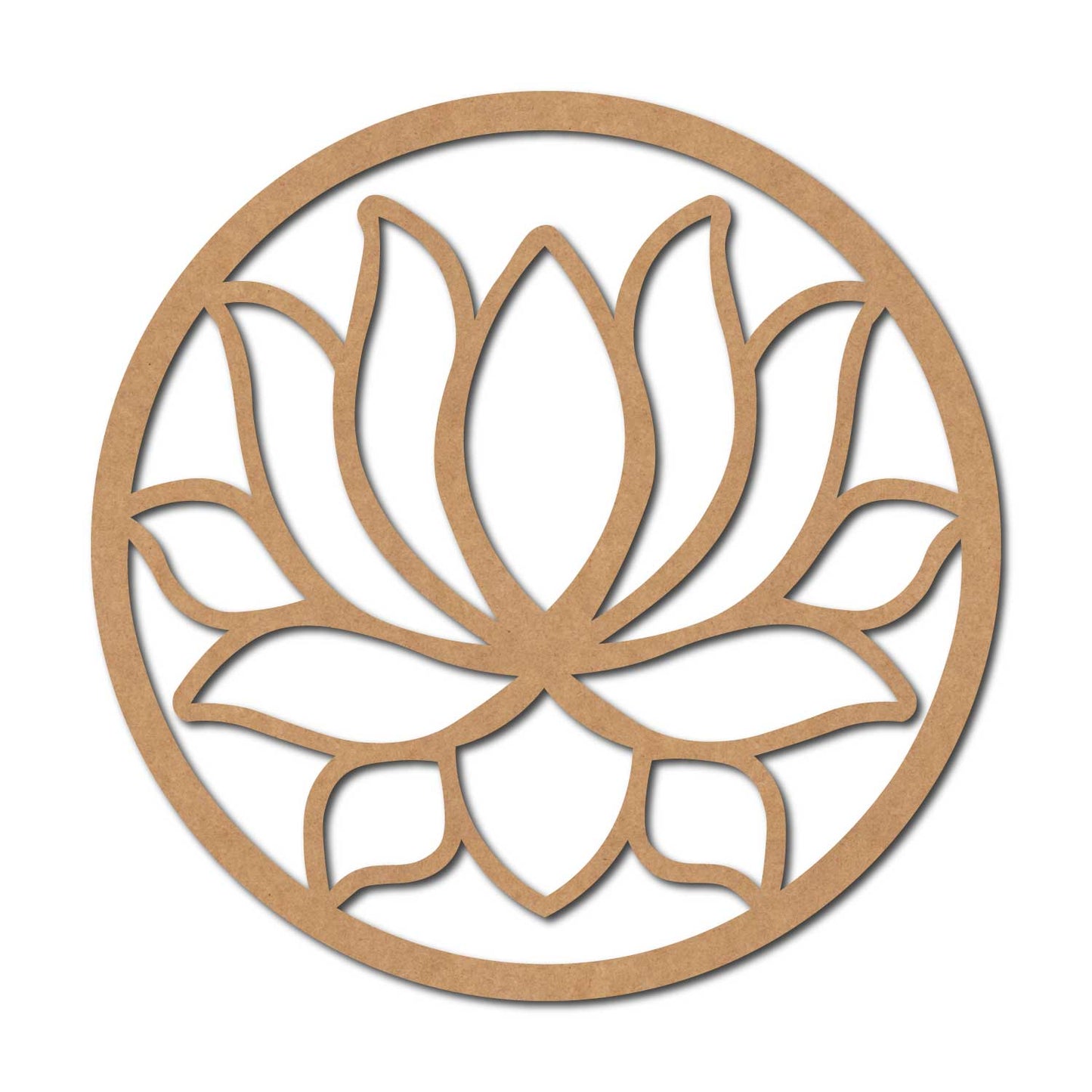 Lotus Macrame Round Cutout MDF Design 1