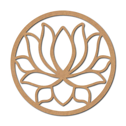 Lotus Macrame Round Cutout MDF Design 1
