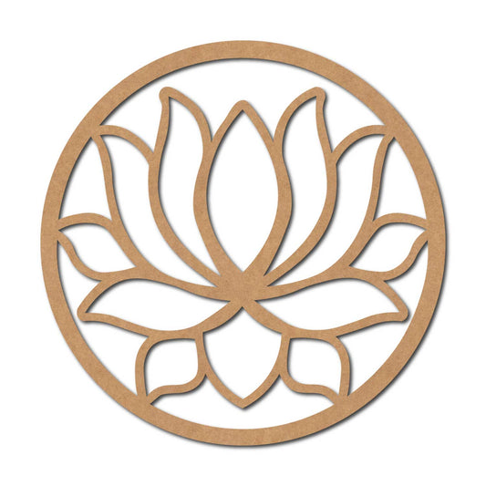 Lotus Macrame Round Cutout MDF Design 1