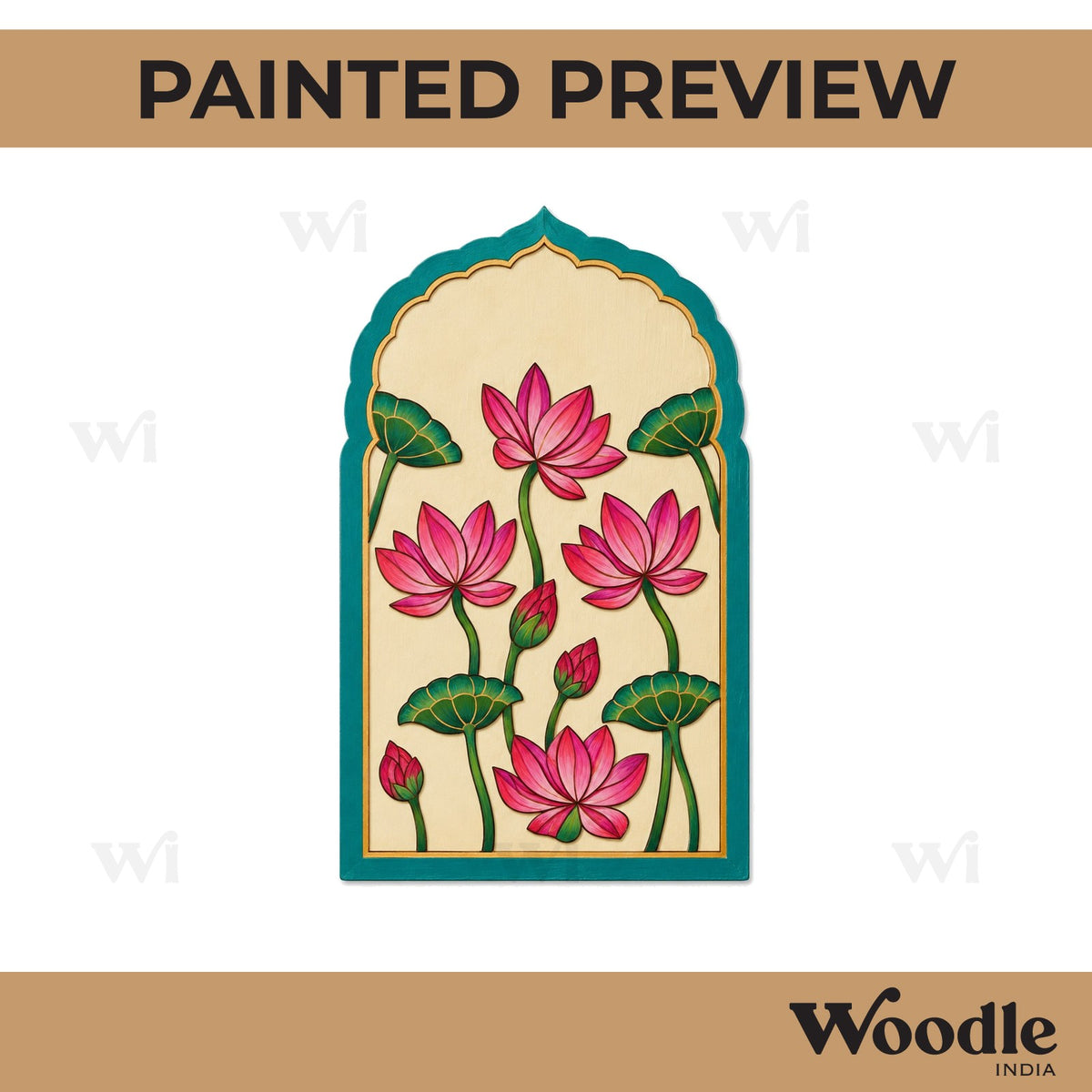 Lotus Mehrab Pre Marked MDF Design 1