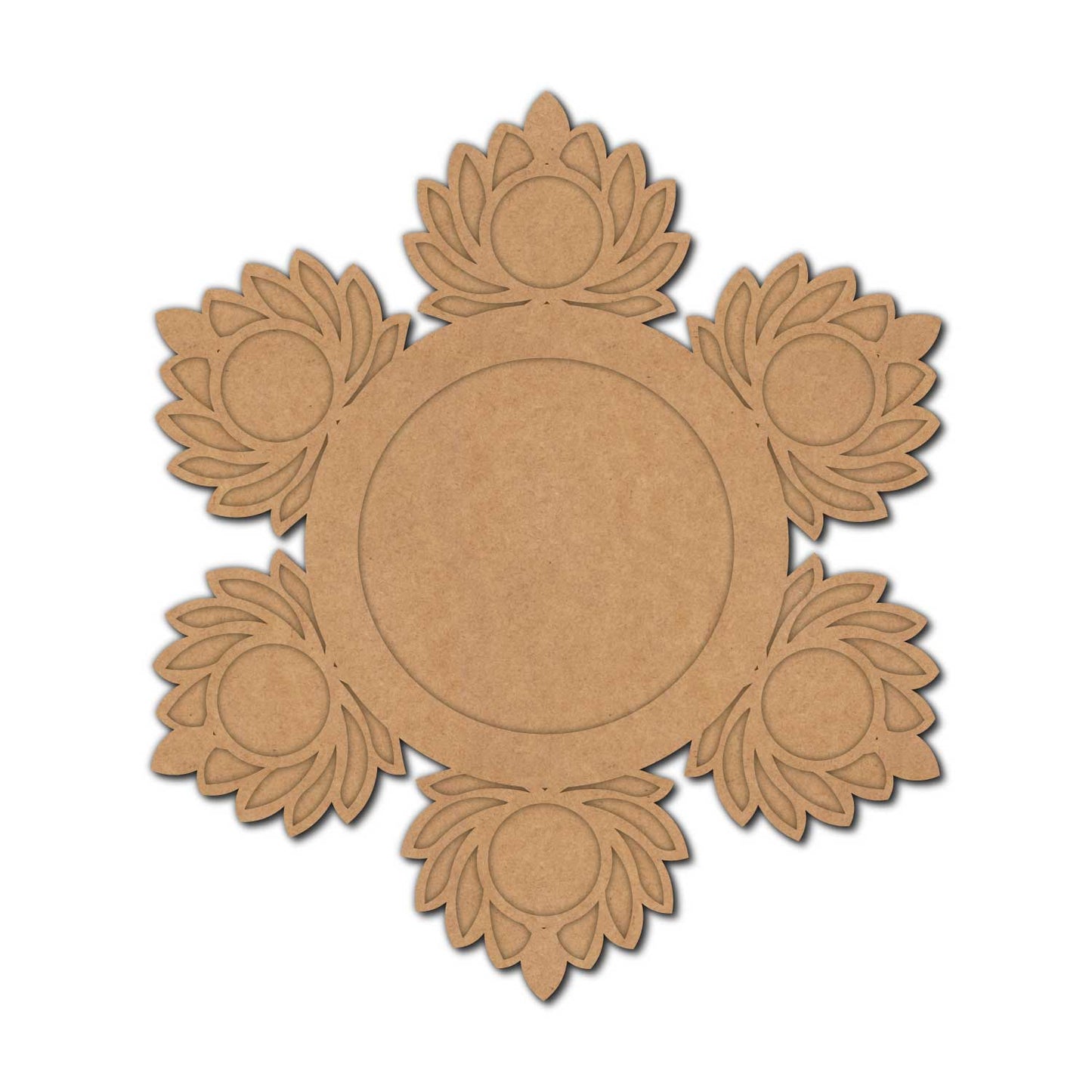 Lotus Multiple Diya Tealight Holder MDF Design 1