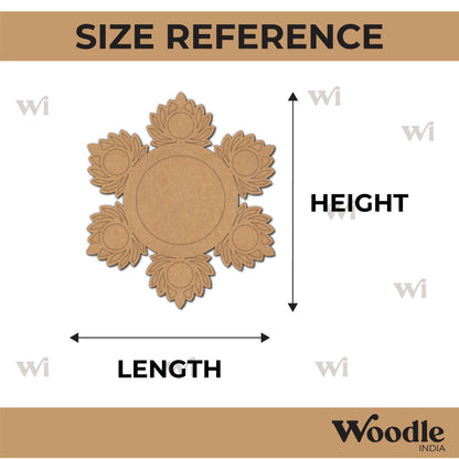 Lotus Multiple Diya Tealight Holder MDF Design 1