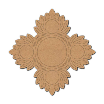 Lotus Multiple Diya Tealight Holder MDF Design 2