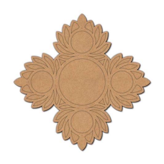 Lotus Multiple Diya Tealight Holder MDF Design 2