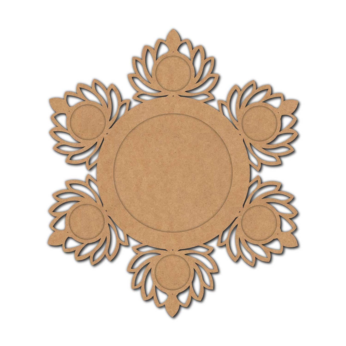 Lotus Multiple Diya Tealight Holder MDF Design 3