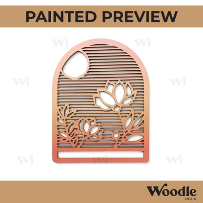 Lotus Pond Wall Cutout MDF Design 1