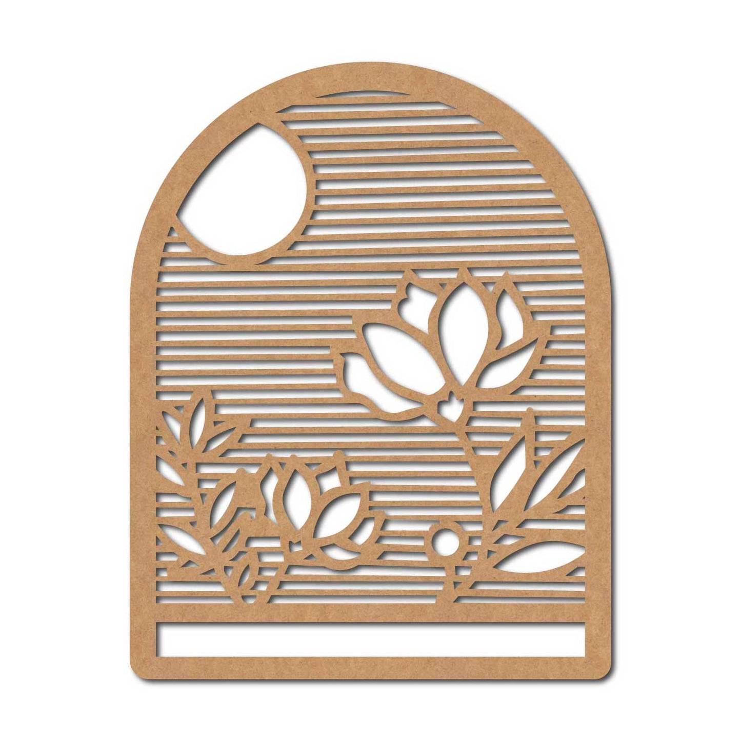 Lotus Pond Wall Cutout MDF Design 1
