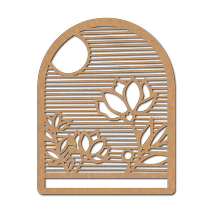 Lotus Pond Wall Cutout MDF Design 1