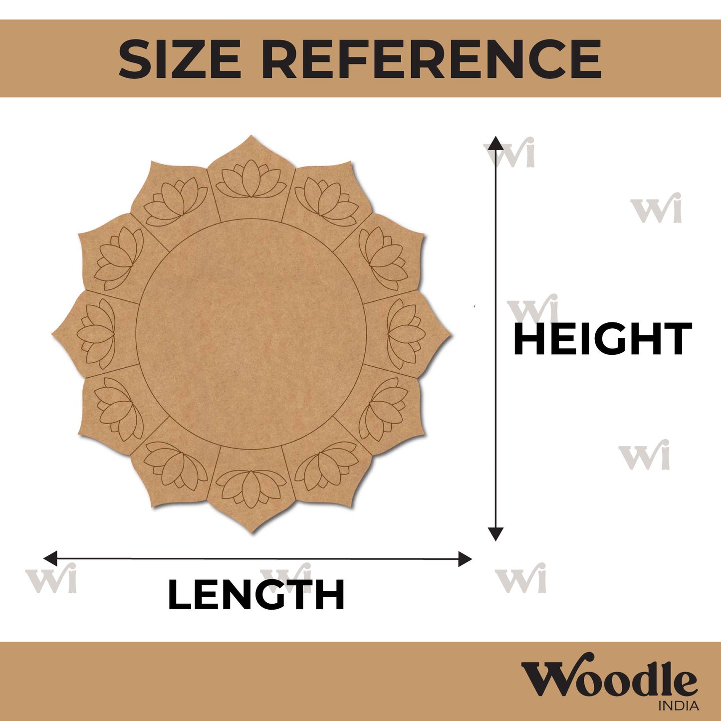 Lotus Pre Marked Base MDF Design 3