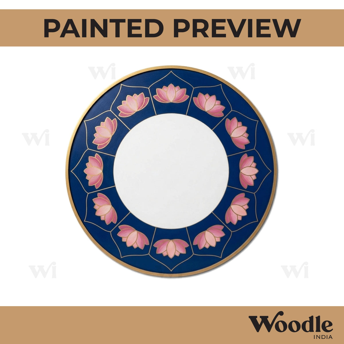 Lotus Pre Marked Round MDF Design 10