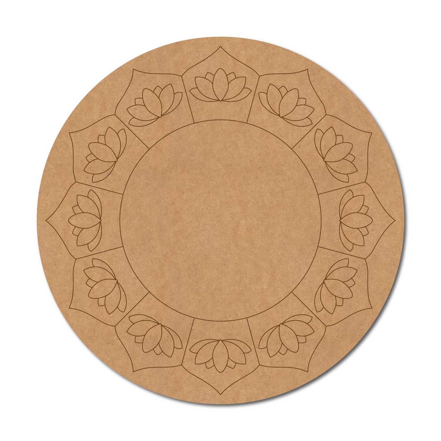 Lotus Pre Marked Round MDF Design 10