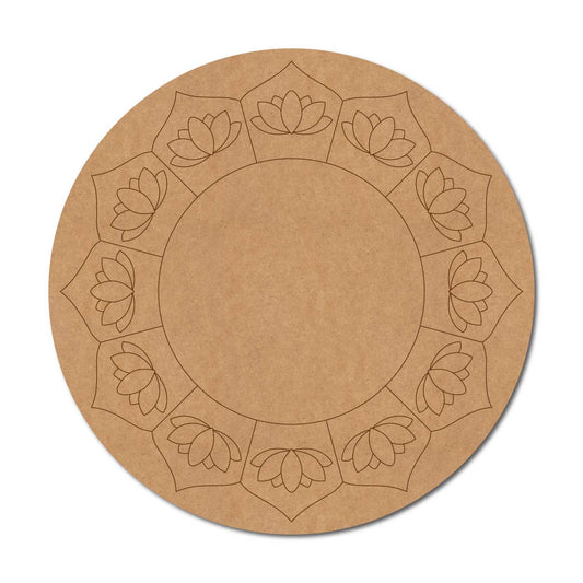 Lotus Pre Marked Round MDF Design 10
